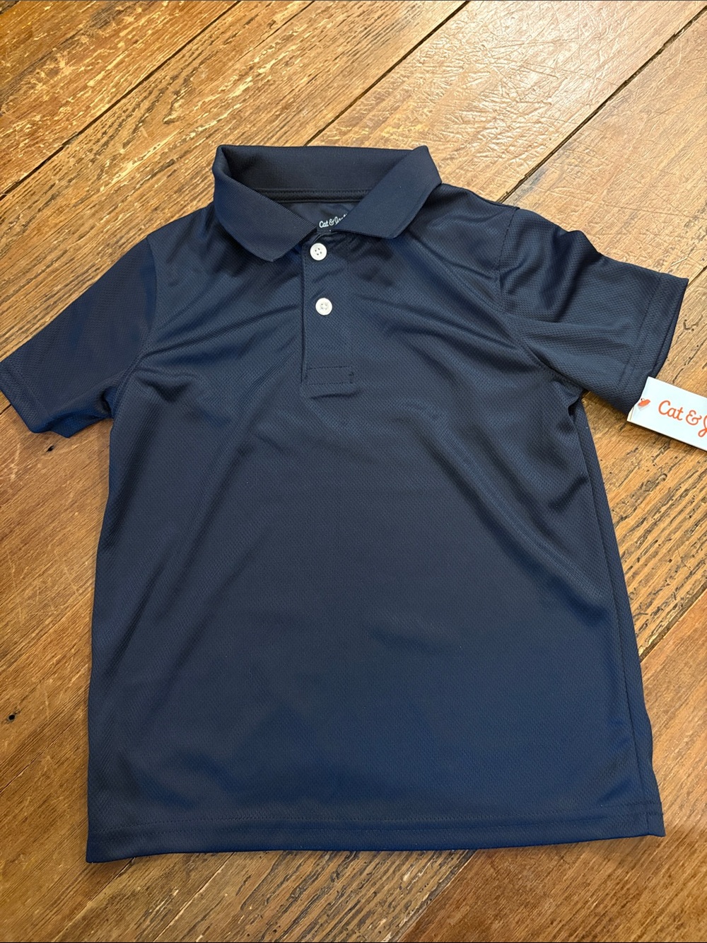 Cat & Jack Navy Short Sleeve Polo School Uniform Shirt for Kids